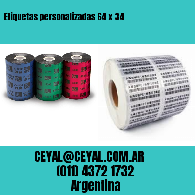 Etiquetas personalizadas 64 x 34