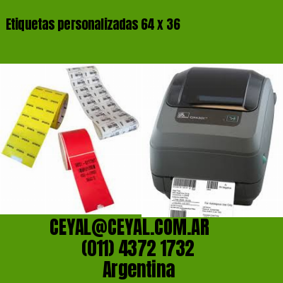 Etiquetas personalizadas 64 x 36