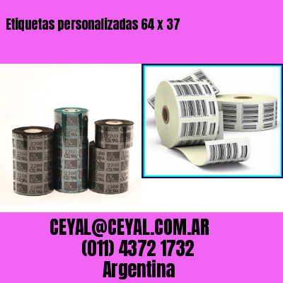 Etiquetas personalizadas 64 x 37