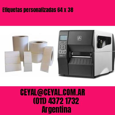 Etiquetas personalizadas 64 x 38
