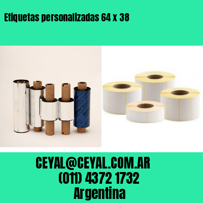 Etiquetas personalizadas 64 x 38