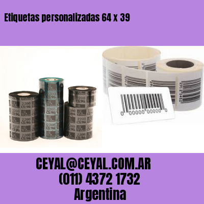 Etiquetas personalizadas 64 x 39