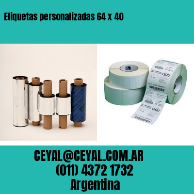Etiquetas personalizadas 64 x 40