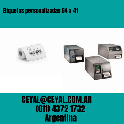 Etiquetas personalizadas 64 x 41
