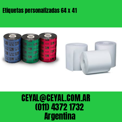 Etiquetas personalizadas 64 x 41