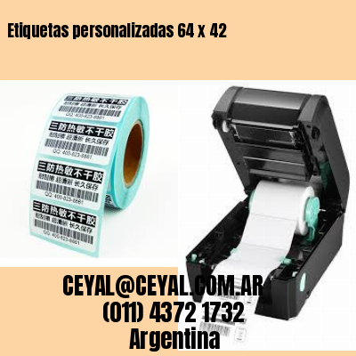 Etiquetas personalizadas 64 x 42