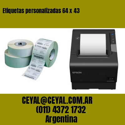 Etiquetas personalizadas 64 x 43