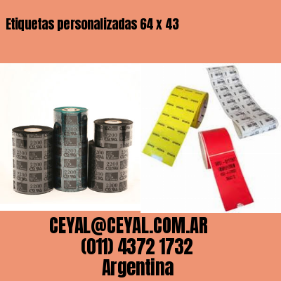 Etiquetas personalizadas 64 x 43