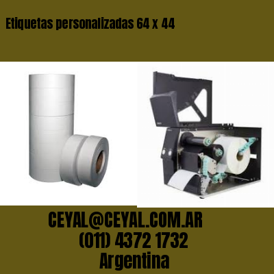 Etiquetas personalizadas 64 x 44