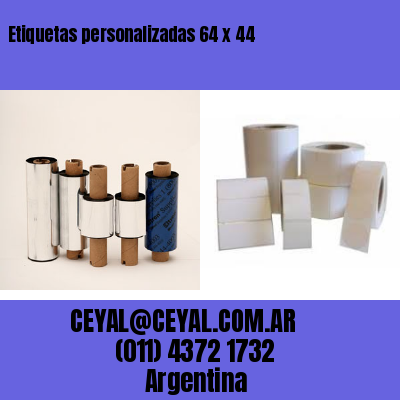 Etiquetas personalizadas 64 x 44
