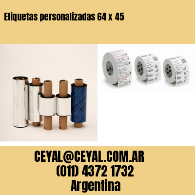 Etiquetas personalizadas 64 x 45