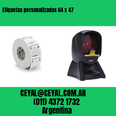 Etiquetas personalizadas 64 x 47