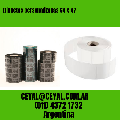 Etiquetas personalizadas 64 x 47