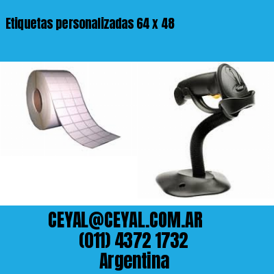 Etiquetas personalizadas 64 x 48