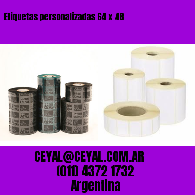 Etiquetas personalizadas 64 x 48
