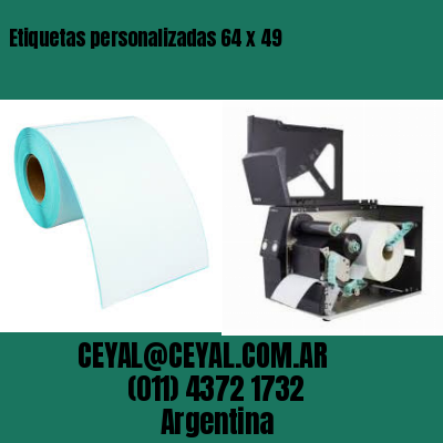 Etiquetas personalizadas 64 x 49