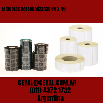 Etiquetas personalizadas 64 x 49