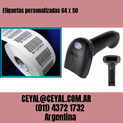 Etiquetas personalizadas 64 x 50