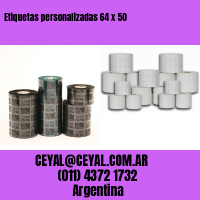 Etiquetas personalizadas 64 x 50