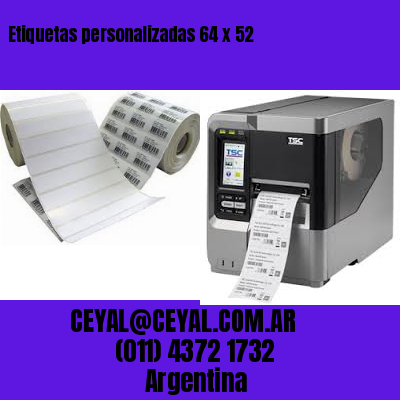 Etiquetas personalizadas 64 x 52