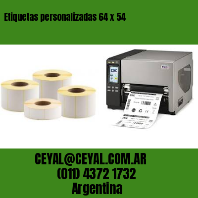 Etiquetas personalizadas 64 x 54