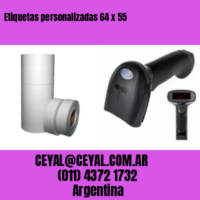 Etiquetas personalizadas 64 x 55