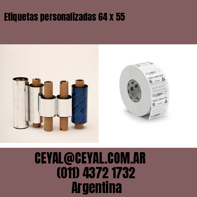 Etiquetas personalizadas 64 x 55
