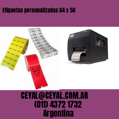 Etiquetas personalizadas 64 x 56
