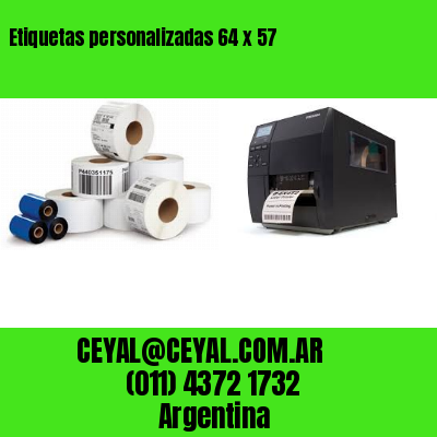 Etiquetas personalizadas 64 x 57