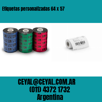 Etiquetas personalizadas 64 x 57