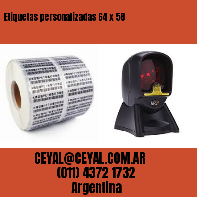 Etiquetas personalizadas 64 x 58