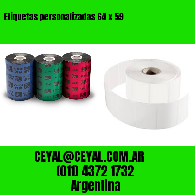 Etiquetas personalizadas 64 x 59