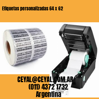 Etiquetas personalizadas 64 x 62