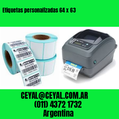 Etiquetas personalizadas 64 x 63