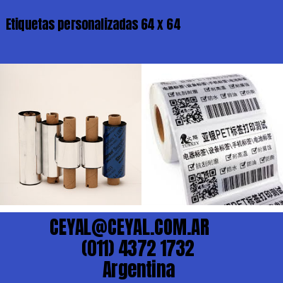 Etiquetas personalizadas 64 x 64