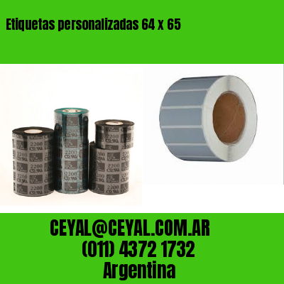 Etiquetas personalizadas 64 x 65