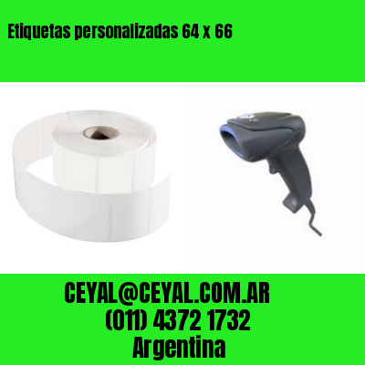 Etiquetas personalizadas 64 x 66