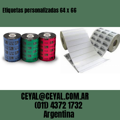 Etiquetas personalizadas 64 x 66