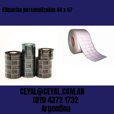 Etiquetas personalizadas 64 x 67