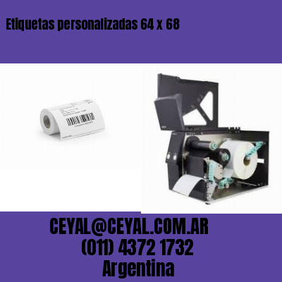 Etiquetas personalizadas 64 x 68