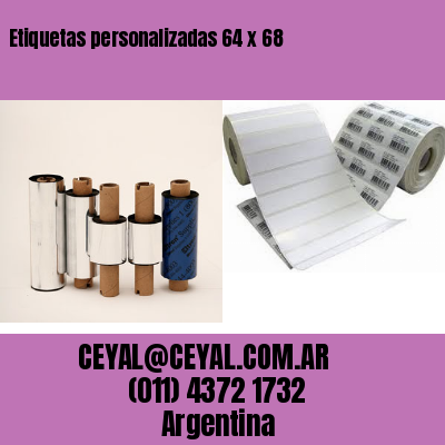 Etiquetas personalizadas 64 x 68