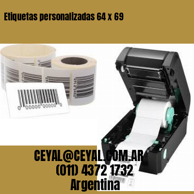 Etiquetas personalizadas 64 x 69