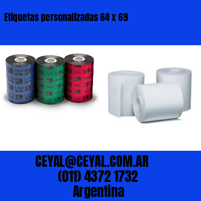 Etiquetas personalizadas 64 x 69