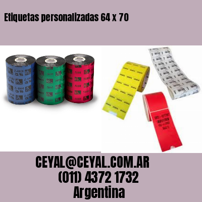 Etiquetas personalizadas 64 x 70