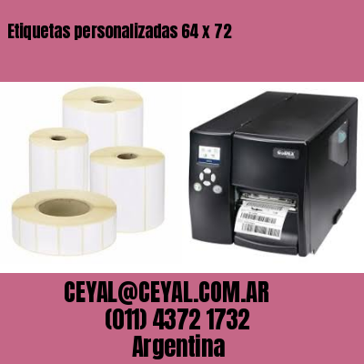 Etiquetas personalizadas 64 x 72
