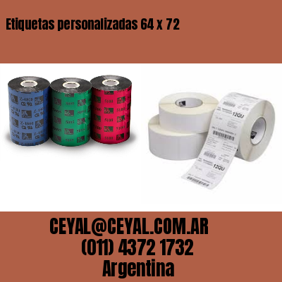 Etiquetas personalizadas 64 x 72