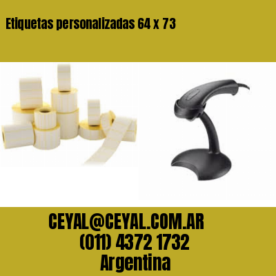Etiquetas personalizadas 64 x 73