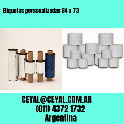 Etiquetas personalizadas 64 x 73