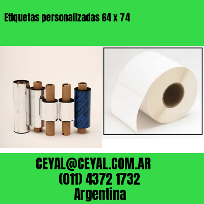 Etiquetas personalizadas 64 x 74