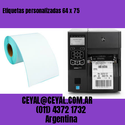 Etiquetas personalizadas 64 x 75